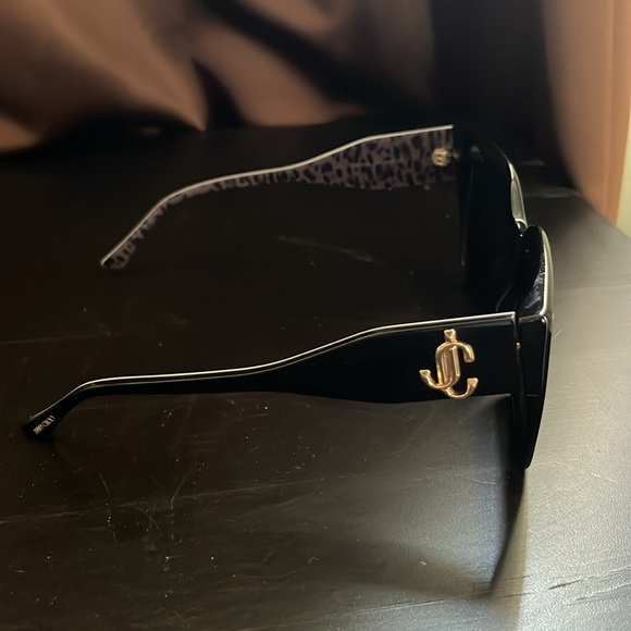 Jimmy Choo Eleni/G/S 1EIIR Sunglasses Women\'s Black-Grey Leopard Print/Grey 53mm